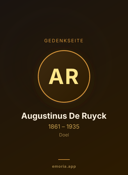 Gedenkportrait von Augustinus De Ruyck
