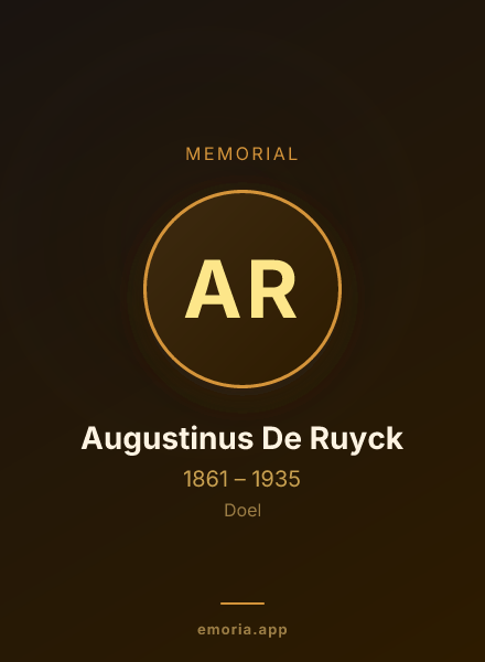 Memorial portrait of Augustinus De Ruyck