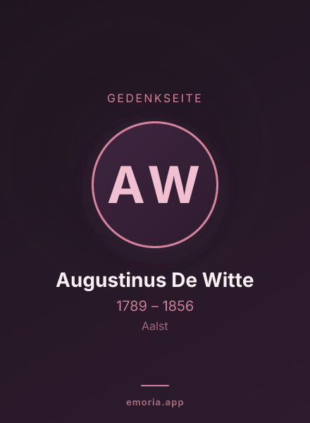 Gedenkportrait von Augustinus De Witte