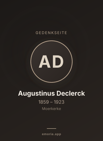 Gedenkportrait von Augustinus Declerck