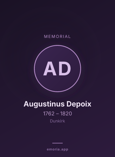 Memorial portrait of Augustinus Depoix