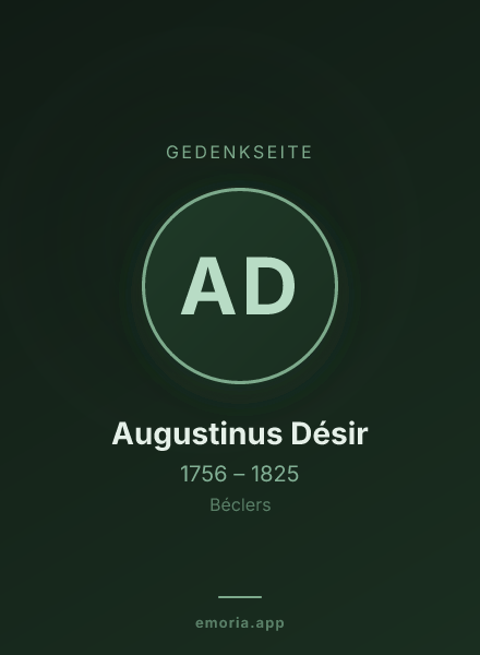 Gedenkportrait von Augustinus Désir