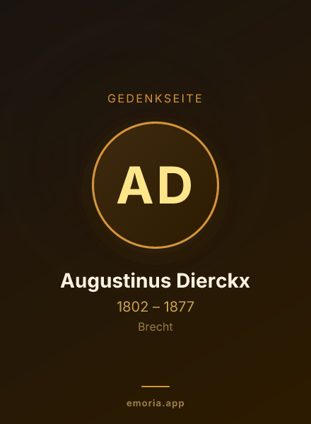 Gedenkportrait von Augustinus Dierckx
