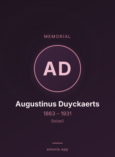 Memorial portrait of Augustinus Duyckaerts