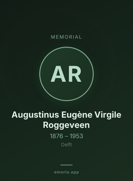 Memorial portrait of Augustinus Eugène Virgile Roggeveen
