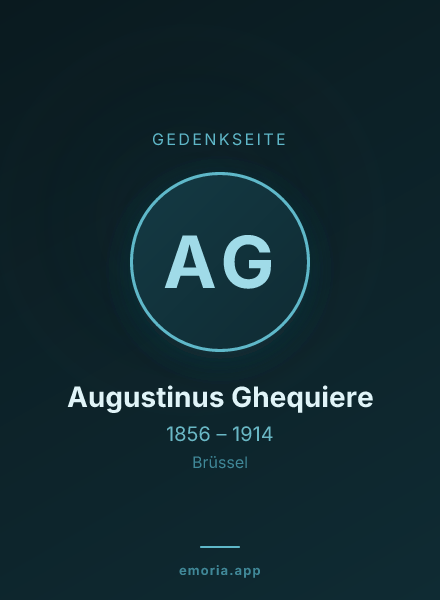Gedenkportrait von Augustinus Ghequiere