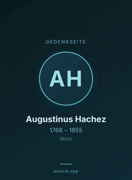 Gedenkportrait von Augustinus Hachez