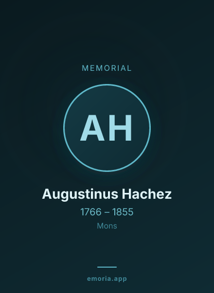 Memorial portrait of Augustinus Hachez