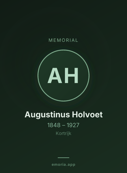 Memorial portrait of Augustinus Holvoet