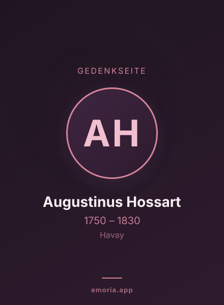 Gedenkportrait von Augustinus Hossart