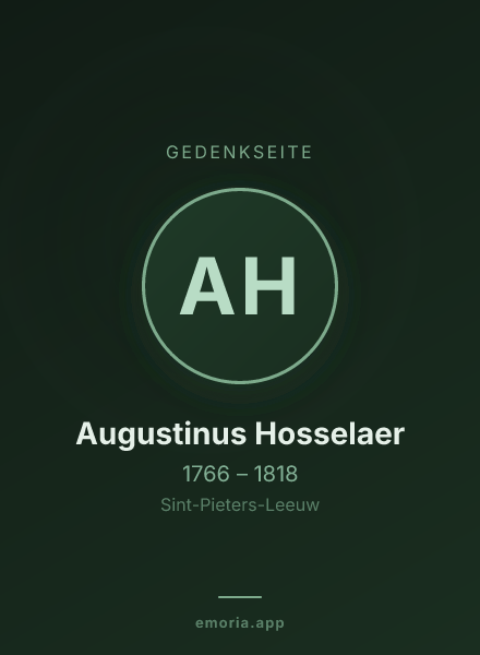 Gedenkportrait von Augustinus Hosselaer