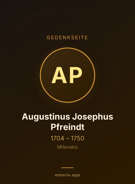 Gedenkportrait von Augustinus Josephus Pfreindt