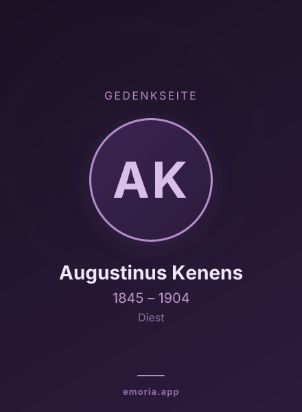 Gedenkportrait von Augustinus Kenens