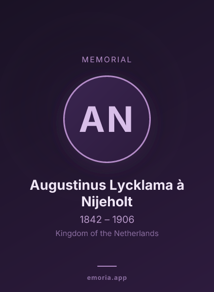 Memorial portrait of Augustinus Lycklama à Nijeholt