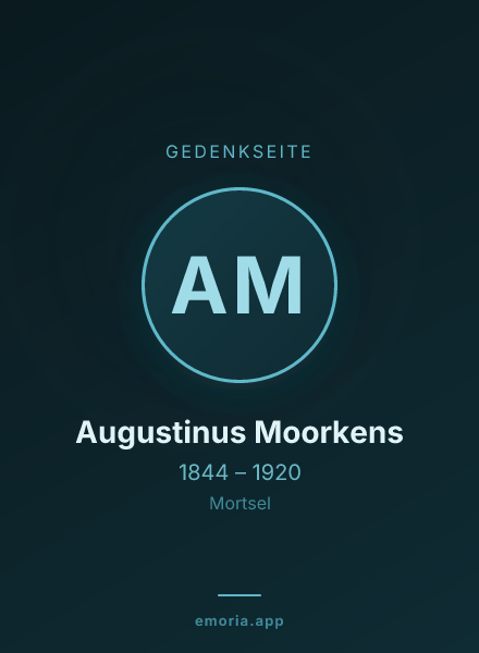 Gedenkportrait von Augustinus Moorkens