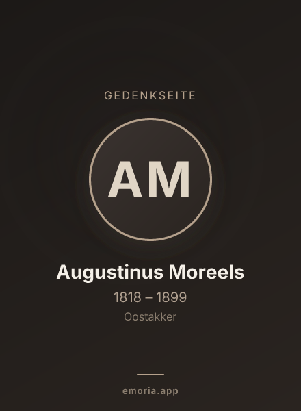 Gedenkportrait von Augustinus Moreels