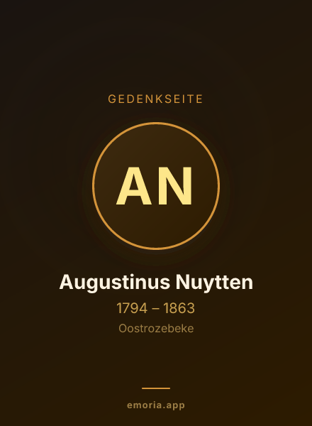 Gedenkportrait von Augustinus Nuytten