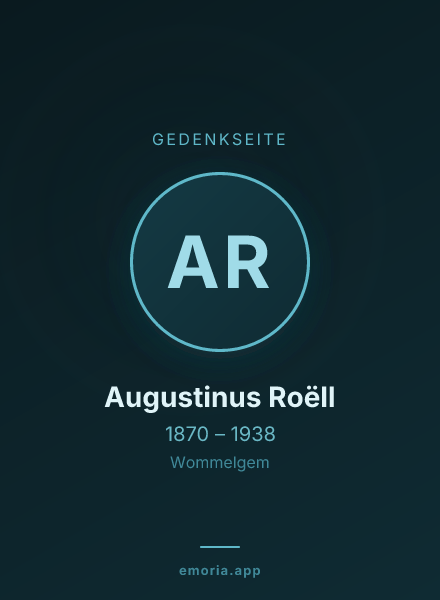 Gedenkportrait von Augustinus Roëll