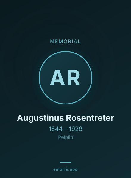 Memorial portrait of Augustinus Rosentreter