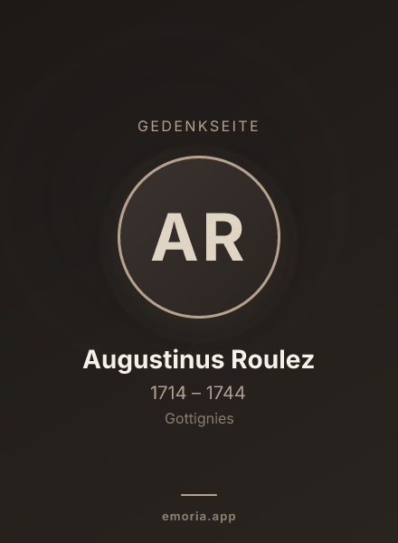 Gedenkportrait von Augustinus Roulez