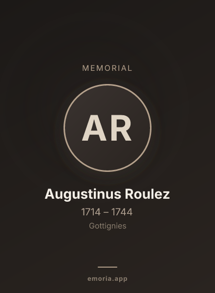 Memorial portrait of Augustinus Roulez