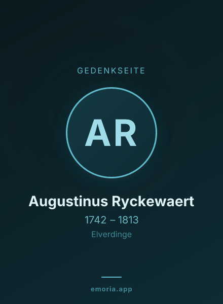 Gedenkportrait von Augustinus Ryckewaert