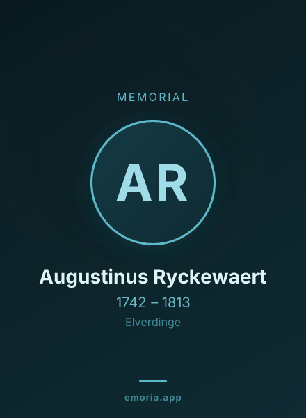 Memorial portrait of Augustinus Ryckewaert