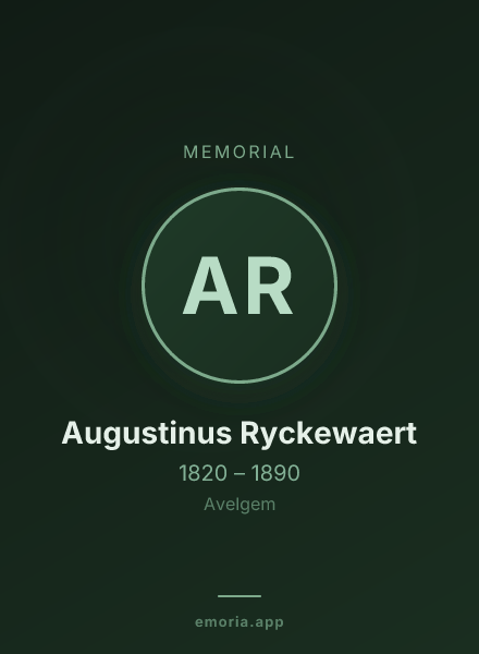 Memorial portrait of Augustinus Ryckewaert