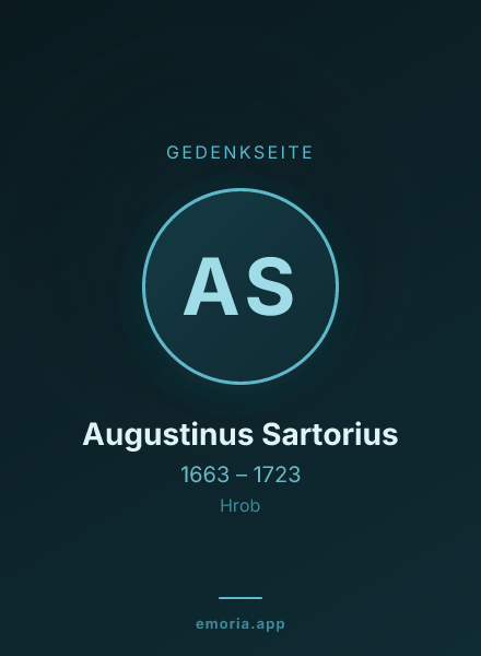 Gedenkportrait von Augustinus Sartorius