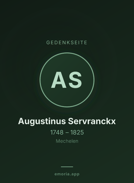 Gedenkportrait von Augustinus Servranckx