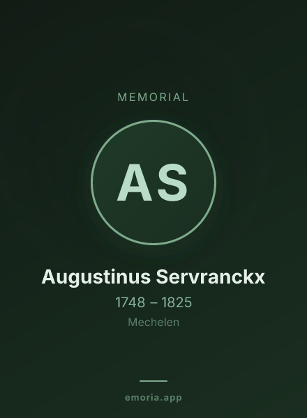Memorial portrait of Augustinus Servranckx