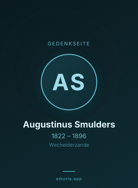 Gedenkportrait von Augustinus Smulders