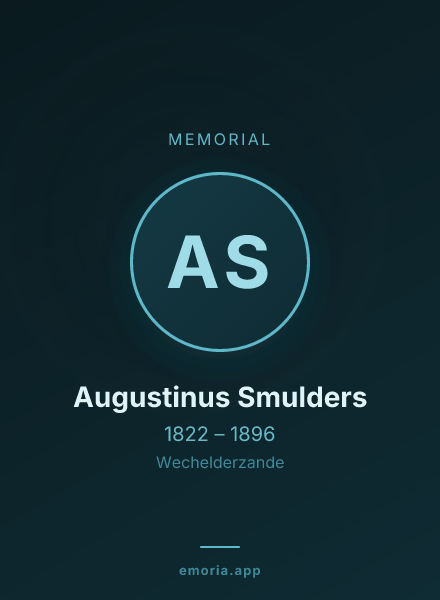 Memorial portrait of Augustinus Smulders