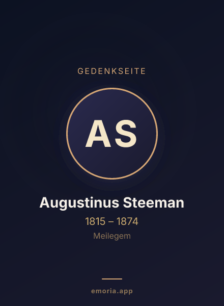 Gedenkportrait von Augustinus Steeman