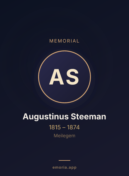 Memorial portrait of Augustinus Steeman
