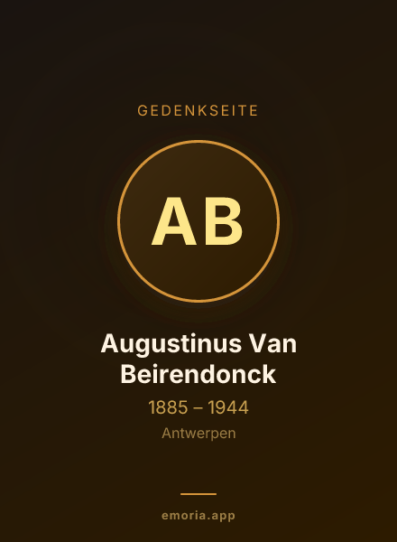 Gedenkportrait von Augustinus Van Beirendonck