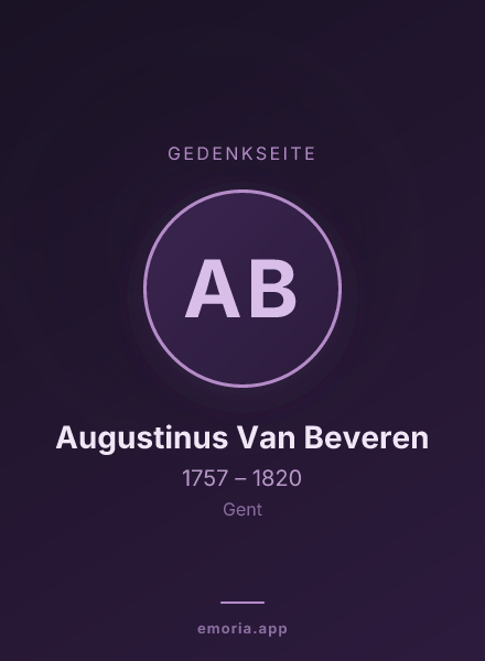Gedenkportrait von Augustinus Van Beveren