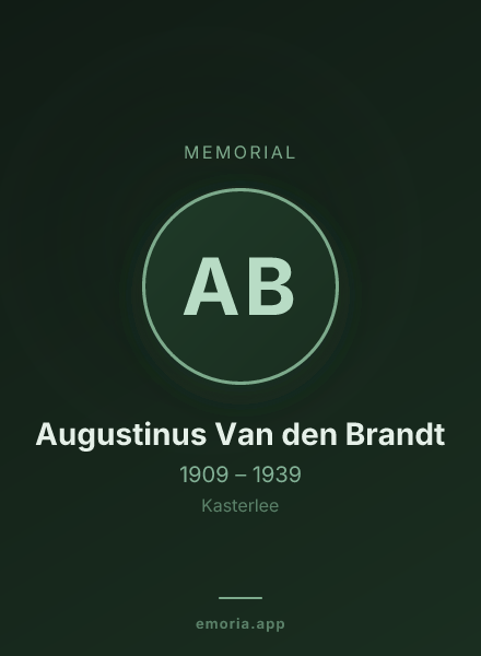 Memorial portrait of Augustinus Van den Brandt