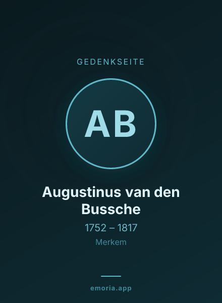 Gedenkportrait von Augustinus van den Bussche