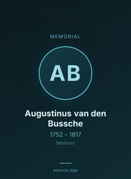 Memorial portrait of Augustinus van den Bussche