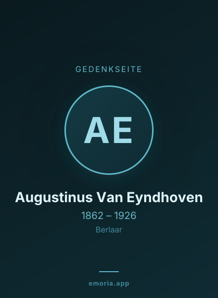 Gedenkportrait von Augustinus Van Eyndhoven