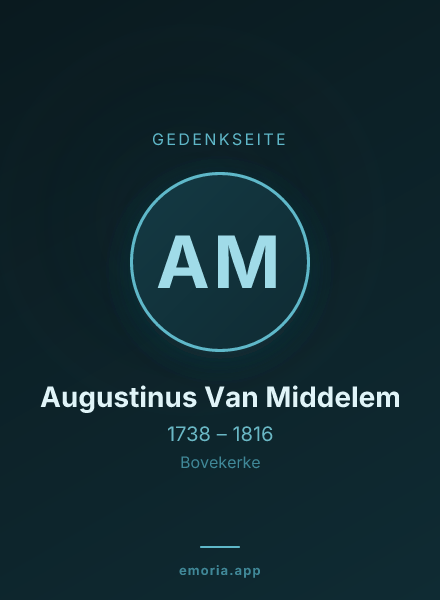 Gedenkportrait von Augustinus Van Middelem