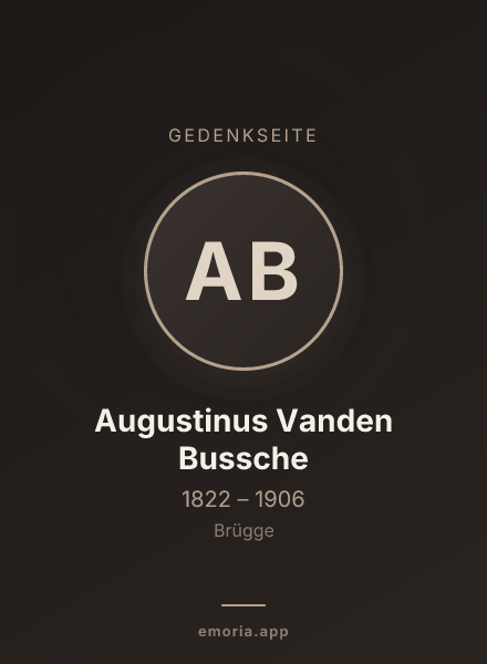 Gedenkportrait von Augustinus Vanden Bussche
