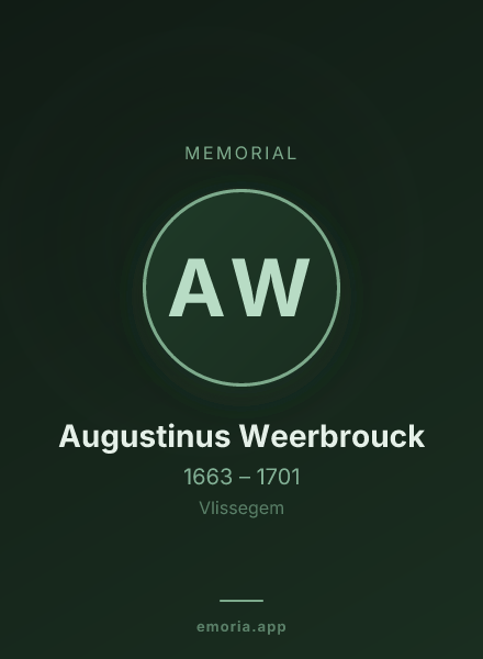 Memorial portrait of Augustinus Weerbrouck