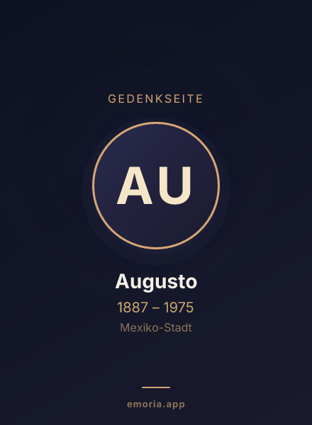 Gedenkportrait von Augusto