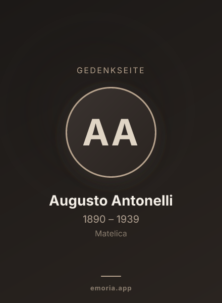 Gedenkportrait von Augusto Antonelli