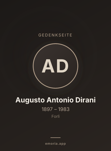 Gedenkportrait von Augusto Antonio Dirani