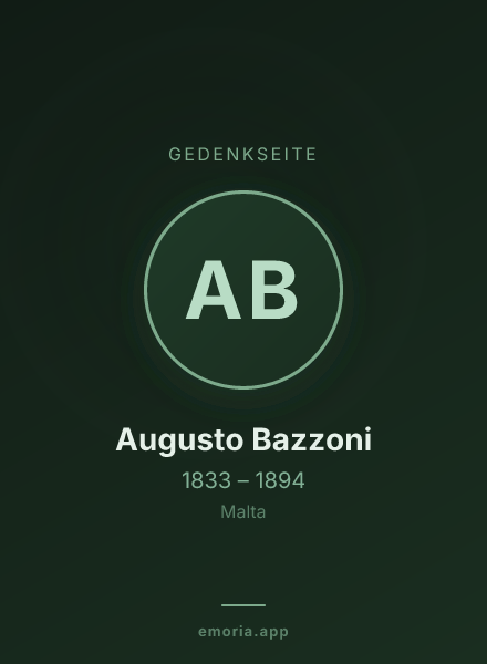 Gedenkportrait von Augusto Bazzoni