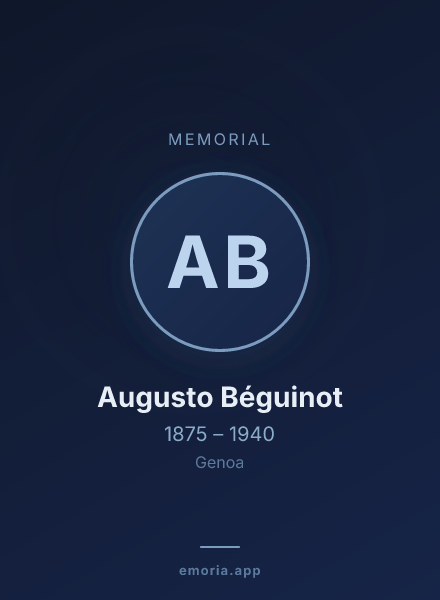 Memorial portrait of Augusto Béguinot
