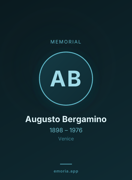 Memorial portrait of Augusto Bergamino